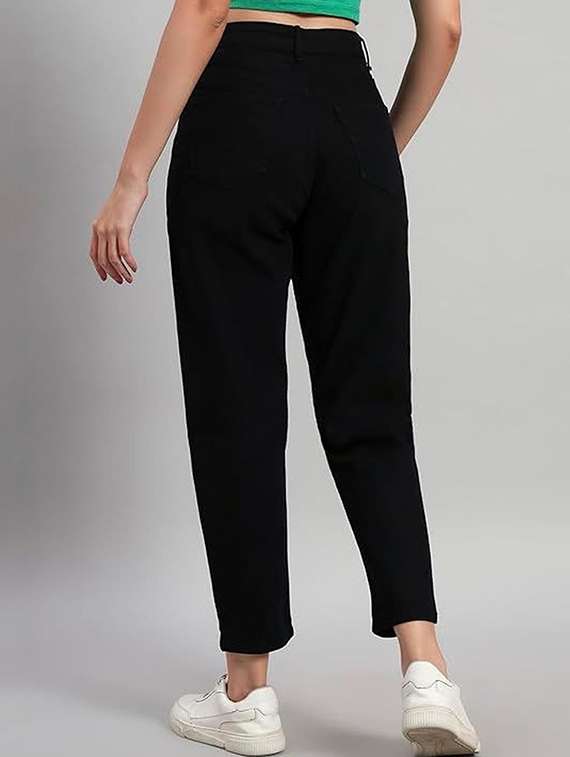 women solid high rise mom fit jeans - 22376562 -  Standard Image - 2