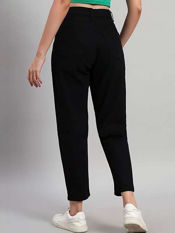 women solid high rise mom fit jeans - 22376580 -  Standard Image - 2