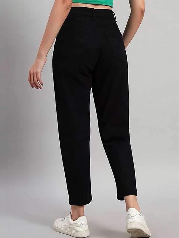 women solid high rise mom fit jeans - 22376621 -  Standard Image - 2