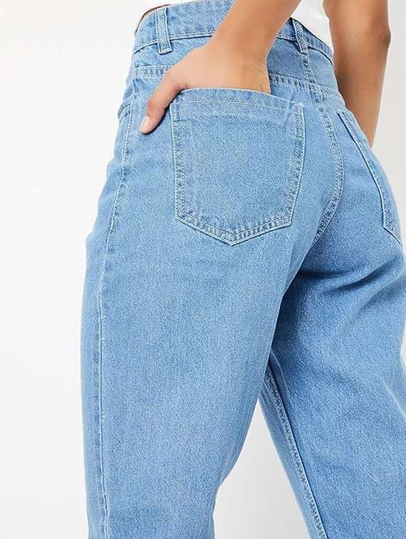 women solid high rise mom fit jeans - 22376640 -  Standard Image - 2