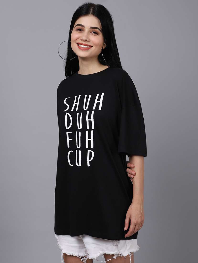 women printed short sleeve oversized t-shirt - 22376641 -  Standard Image - 2