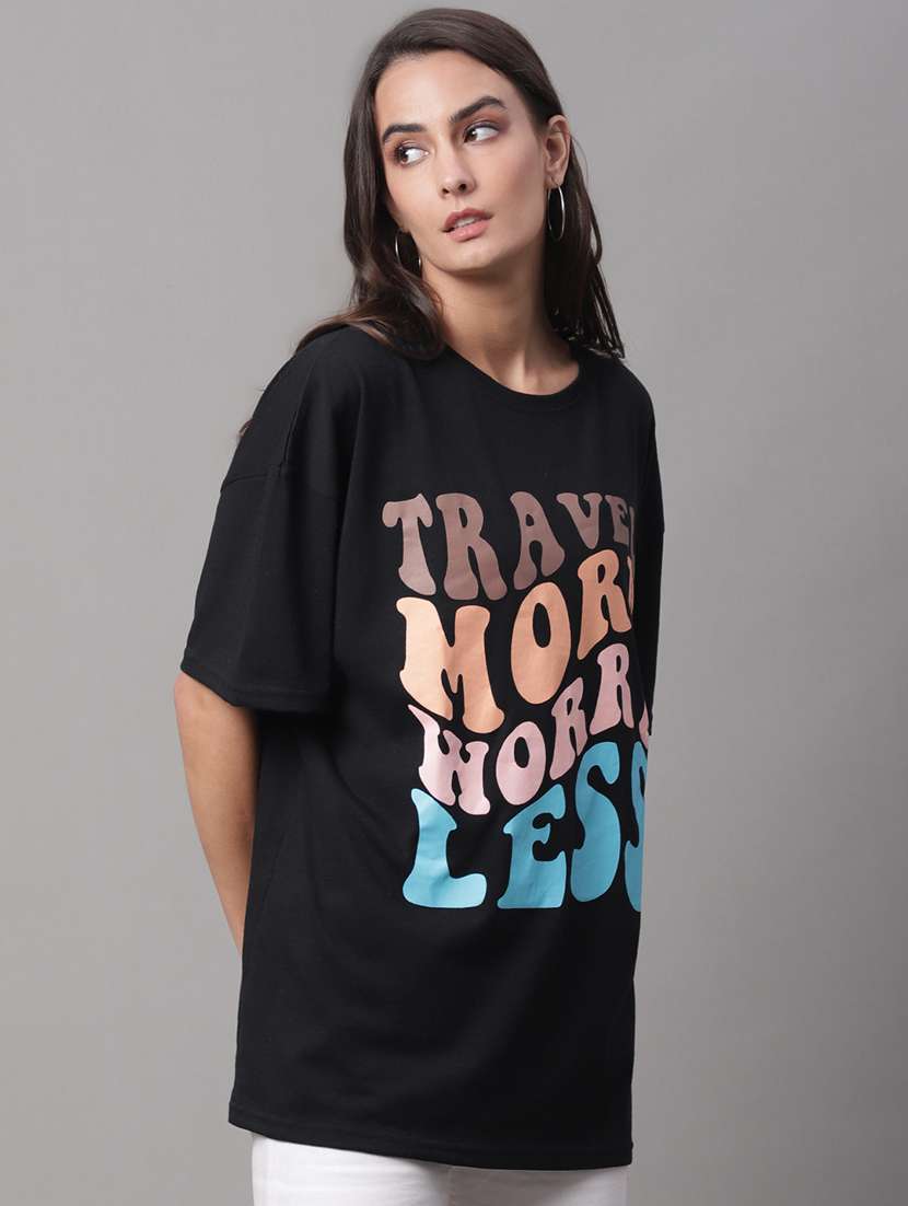 women printed short sleeve oversized t-shirt - 22376643 -  Standard Image - 2