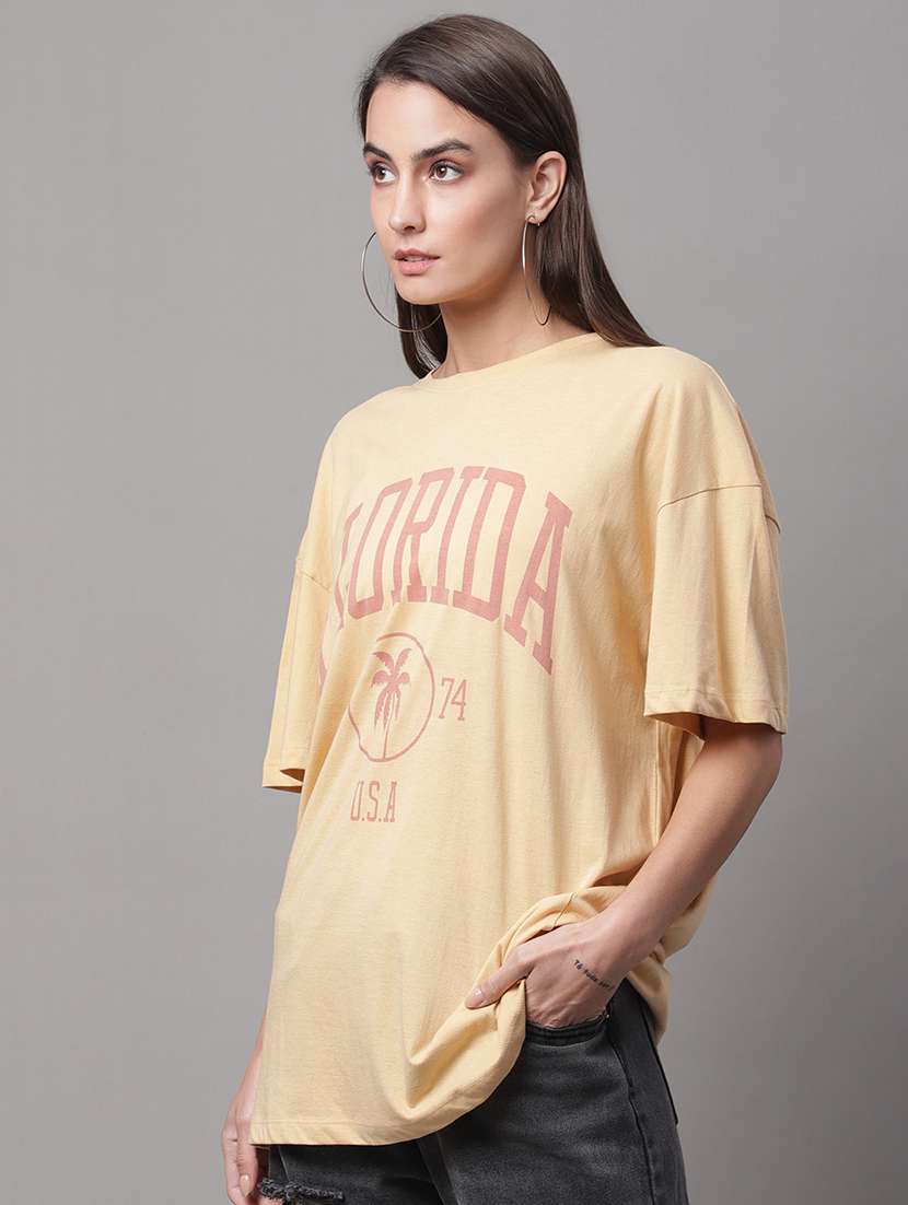 women printed short sleeve oversized t-shirt - 22376644 -  Standard Image - 2