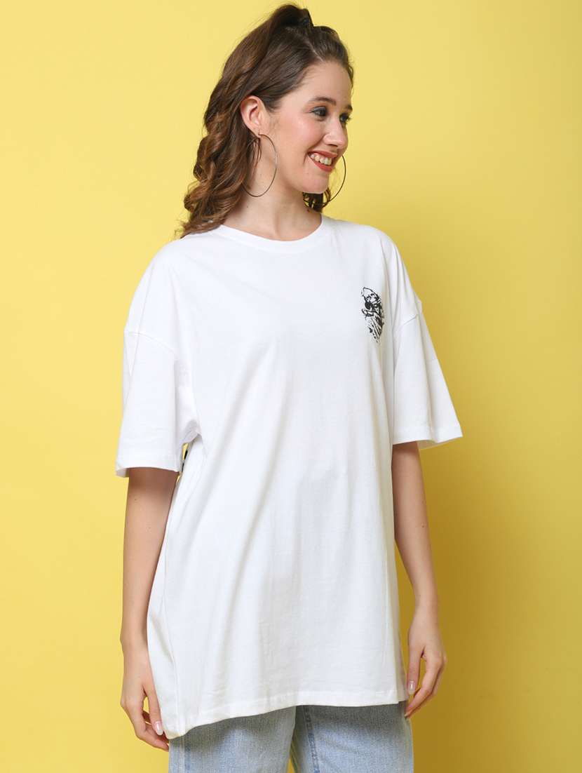 women printed short sleeve oversized t-shirt - 22376647 -  Standard Image - 2