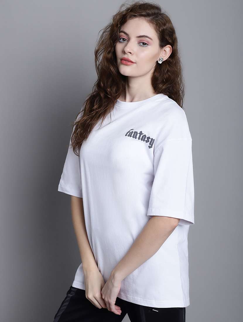 women printed short sleeve oversized t-shirt - 22376650 -  Standard Image - 2