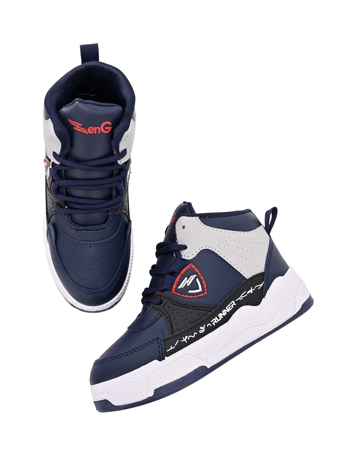 boys blue high-top sneakers - 22376657 -  Standard Image - 2