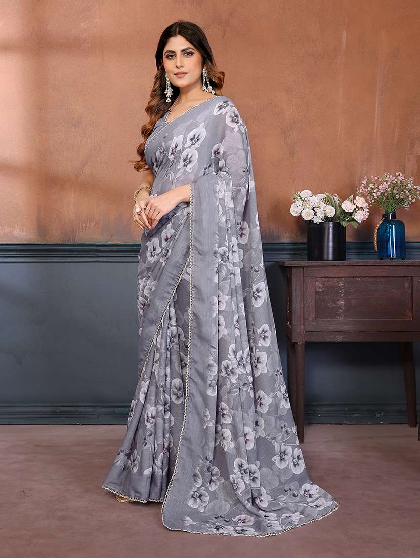 women printed casual wear saree with blouse - 22376671 -  Standard Image - 2