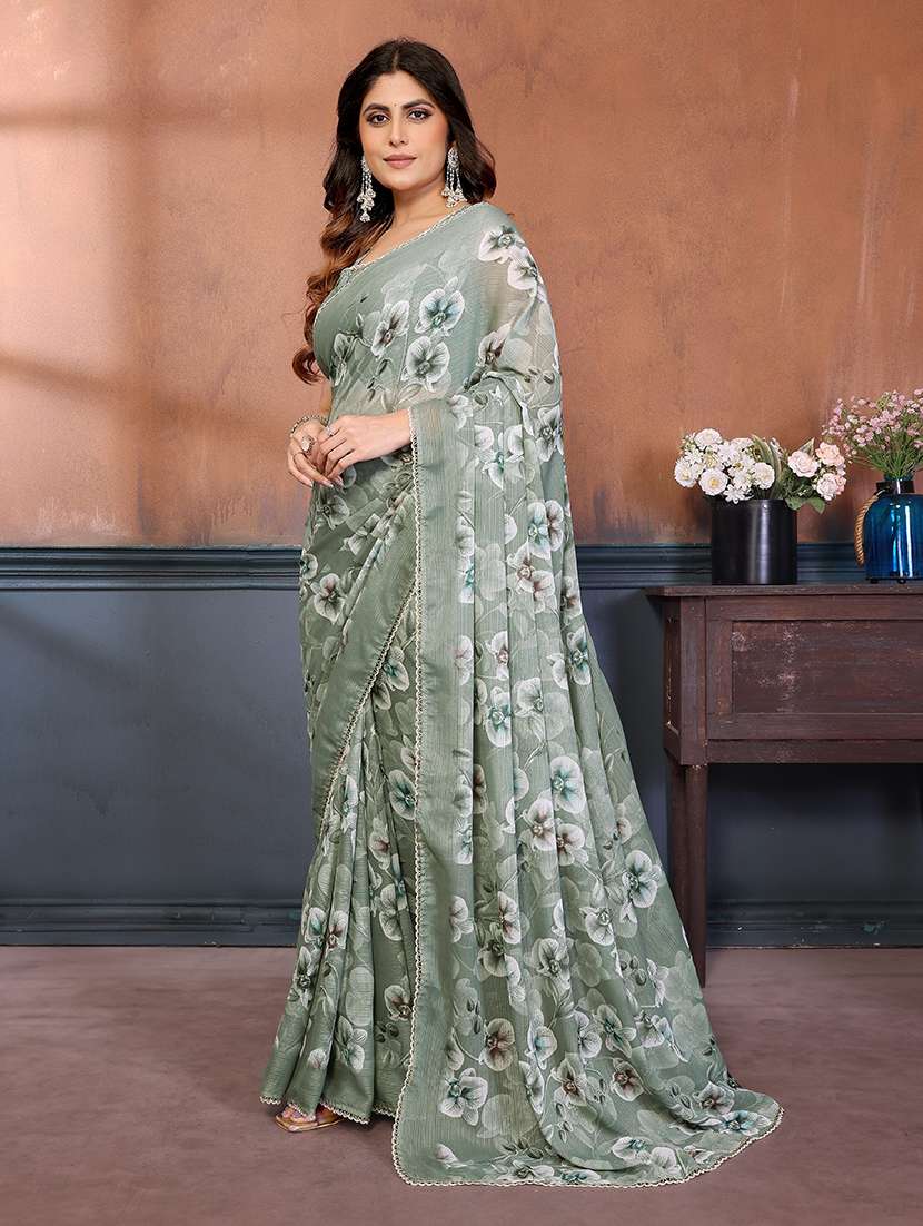 women printed casual wear saree with blouse - 22376673 -  Standard Image - 2