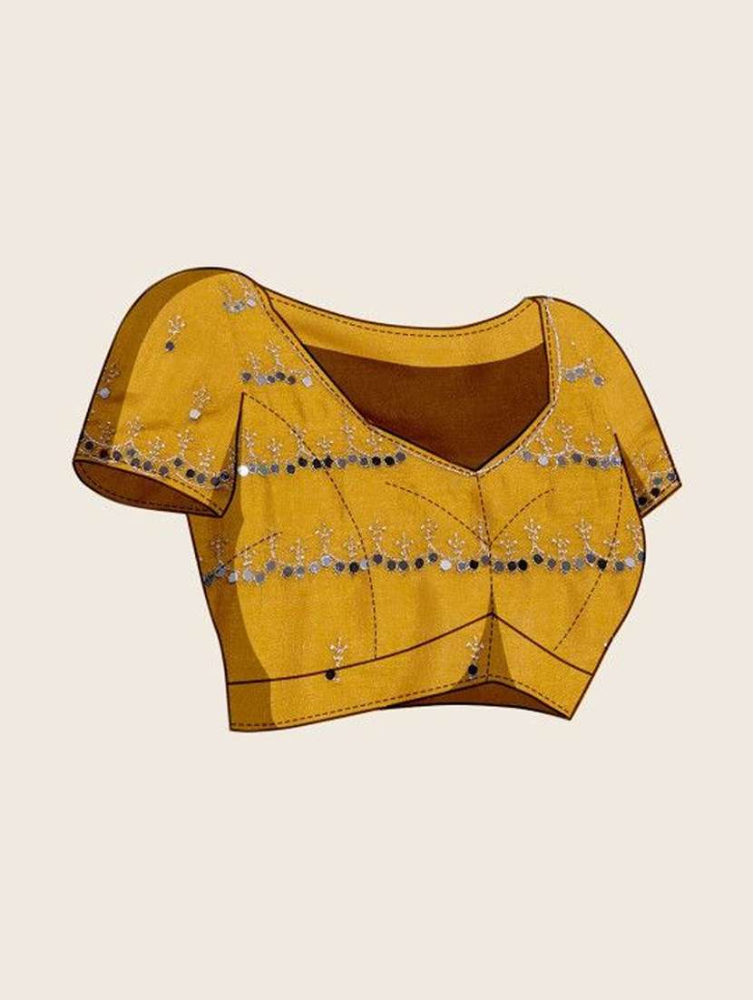 women solid with bordered saree with blouse - 22376685 -  Standard Image - 2