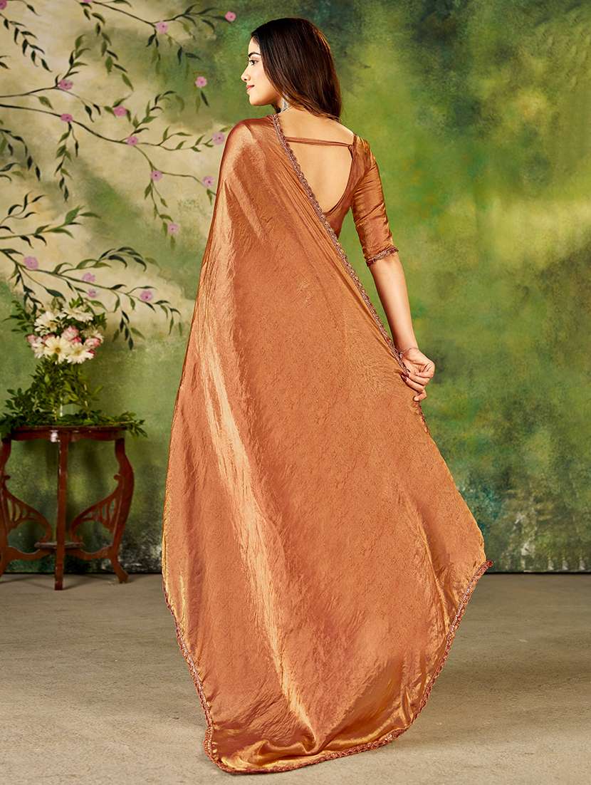 women solid plain saree with blouse - 22376691 -  Standard Image - 2
