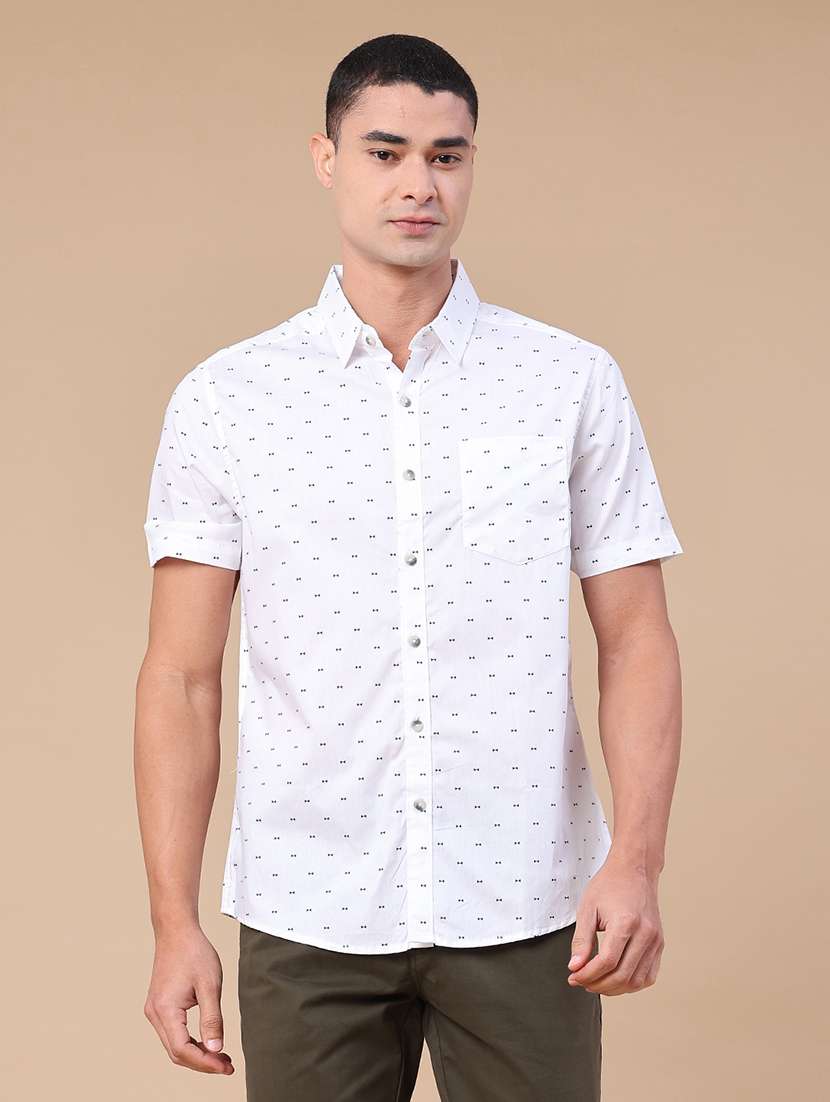 men printed short sleeve regular fit casual shirt - 22376791 -  Standard Image - 2