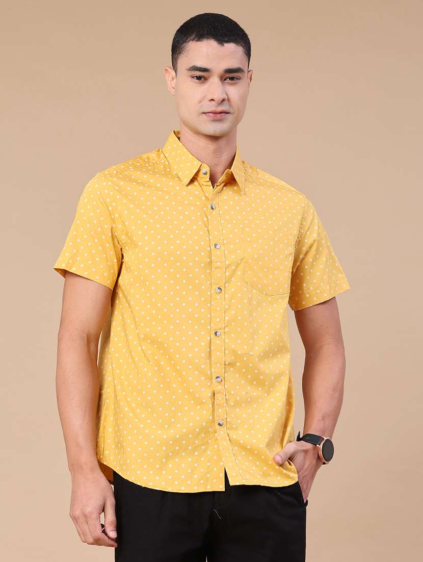 men printed short sleeve regular fit casual shirt - 22376794 -  Standard Image - 2