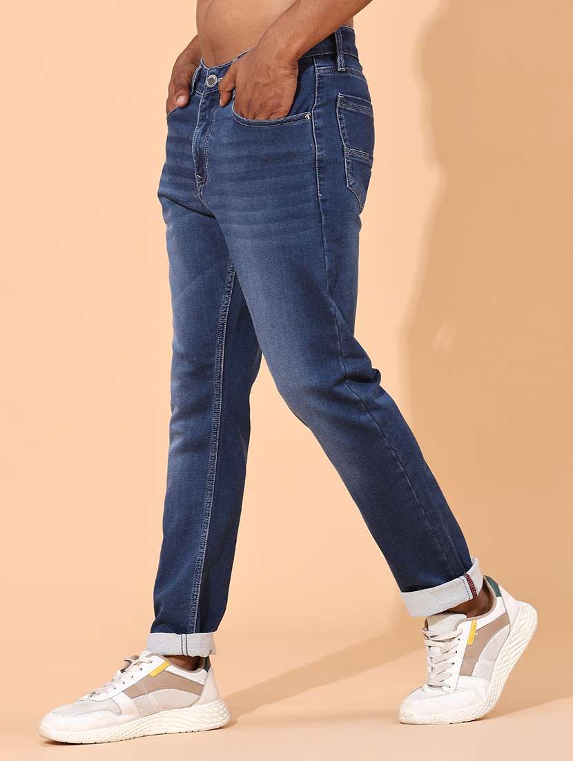 men washed mid rise full length slim fit jeans - 22376847 -  Standard Image - 2