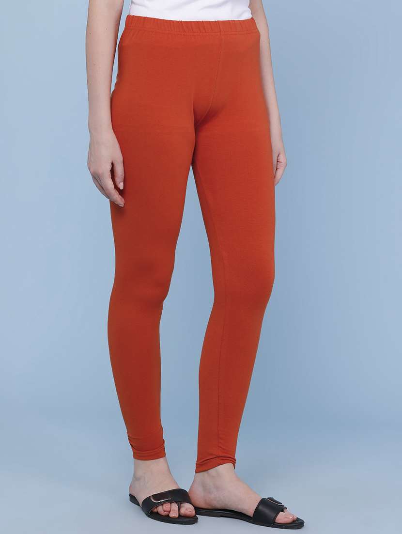 women solid mid rise leggings - 22376932 -  Standard Image - 2