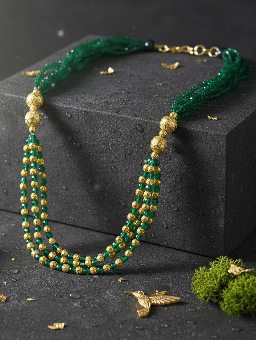 created emerald necklace for women