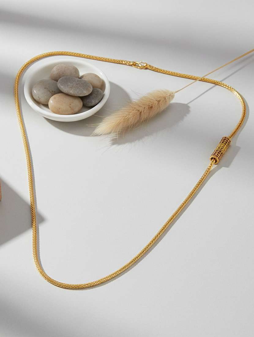 women gold plated chain necklace