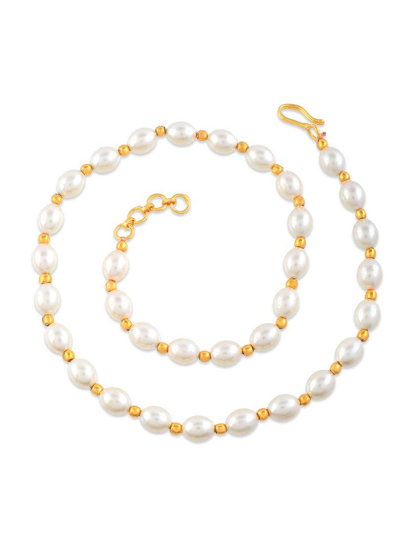 white pearl choker necklace for women - 22377310 -  Standard Image - 2