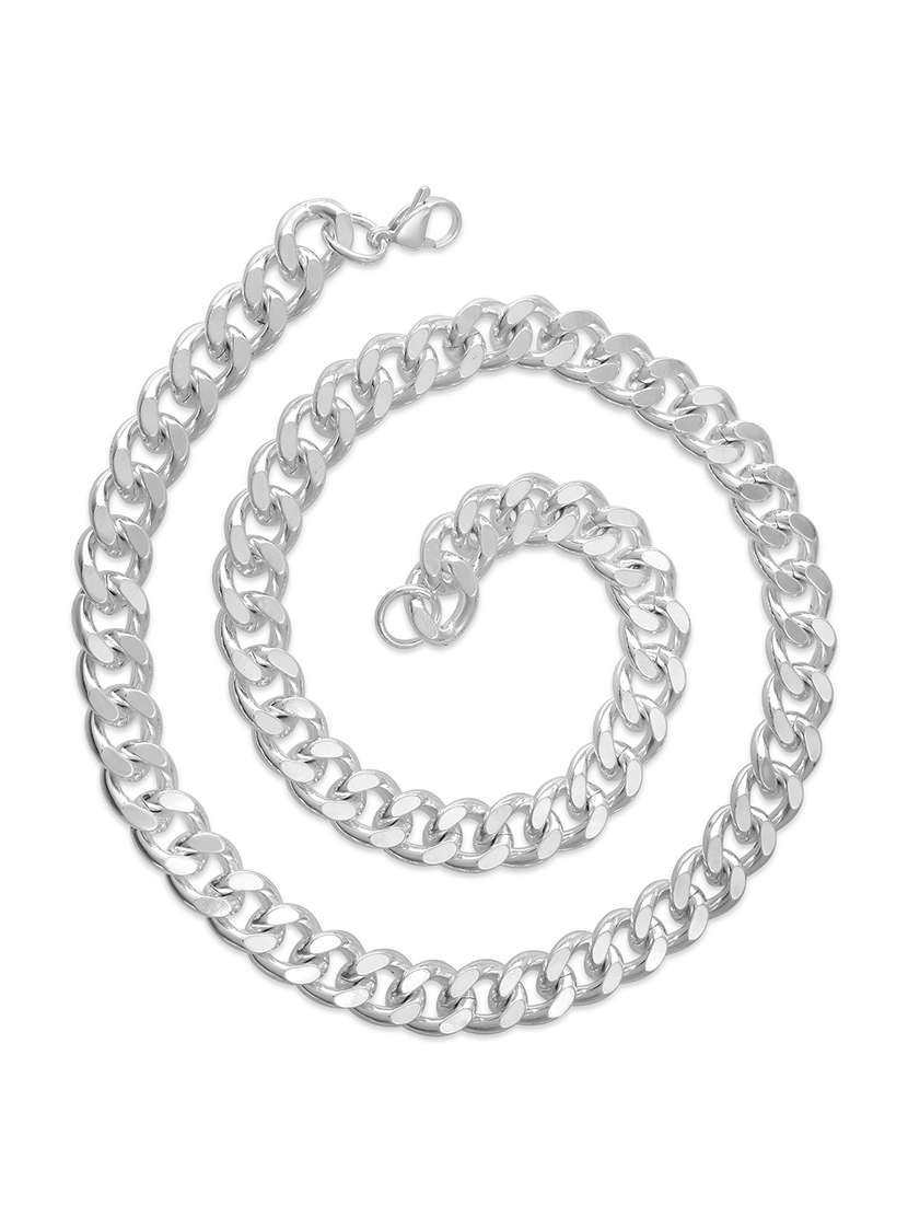 stainless steel anti tarnish silver plated heavy chain for men - 22377311 -  Standard Image - 2