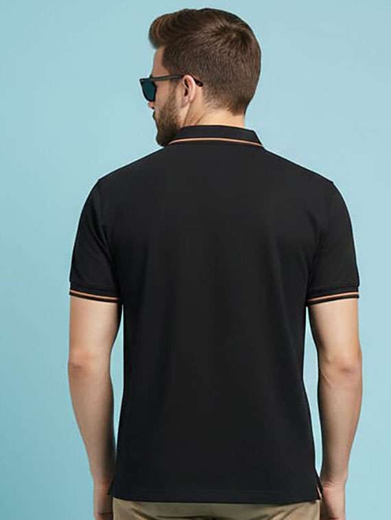 men solid short sleeve polo t-shirt - 22377450 -  Standard Image - 2