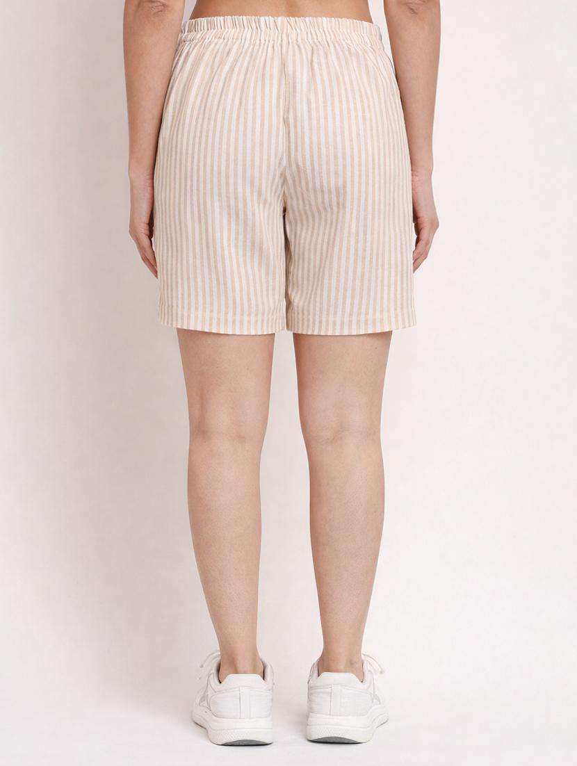 women striped mid rise shorts - 22377550 -  Standard Image - 2