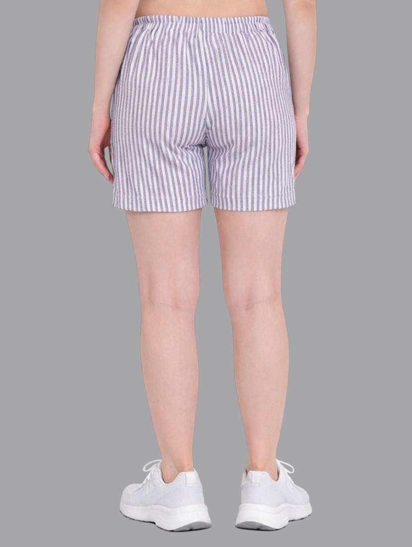 women striped mid rise shorts - 22377555 -  Standard Image - 2