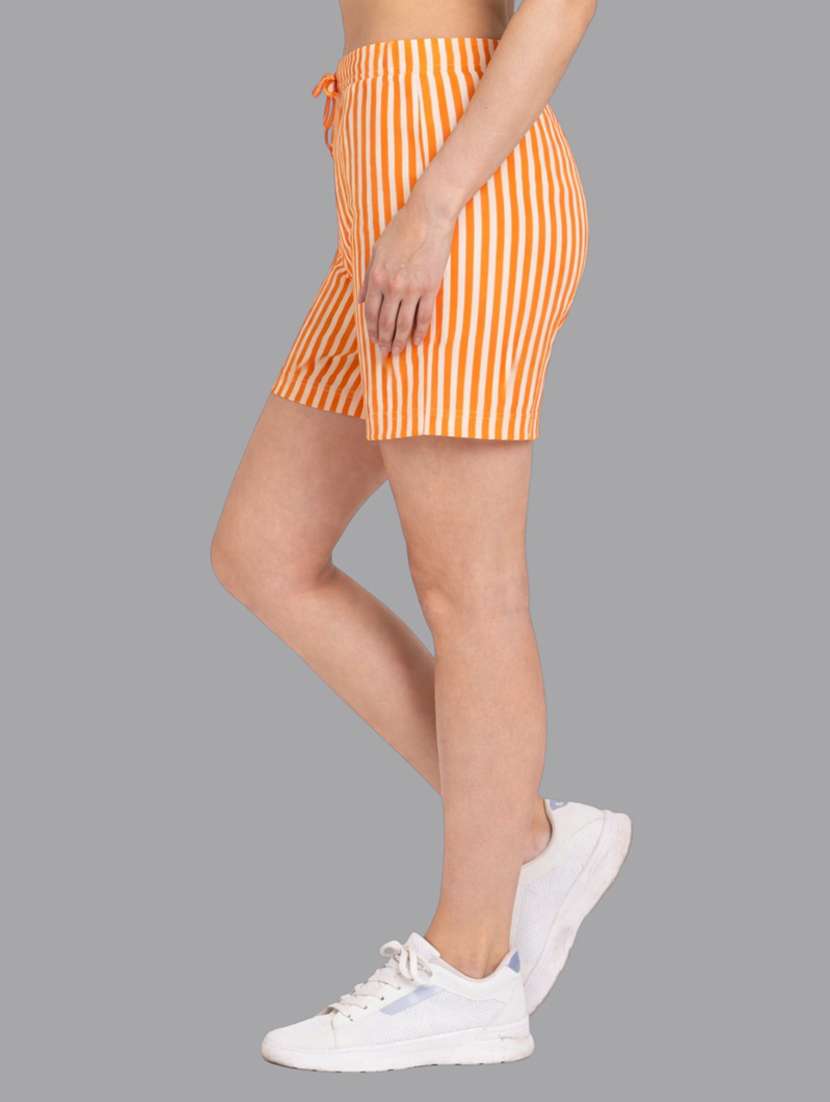women striped mid rise shorts - 22377556 -  Standard Image - 2