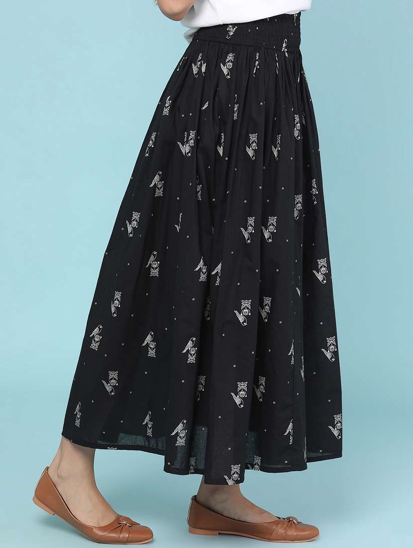 Women Printed High Rise Flared Skirt - 22377669 -  Standard Image - 2