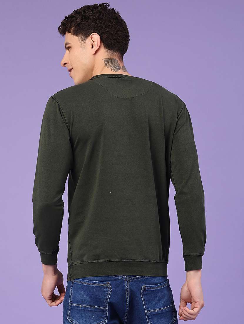 olive cotton blend plain tshirt - 22377700 -  Standard Image - 2
