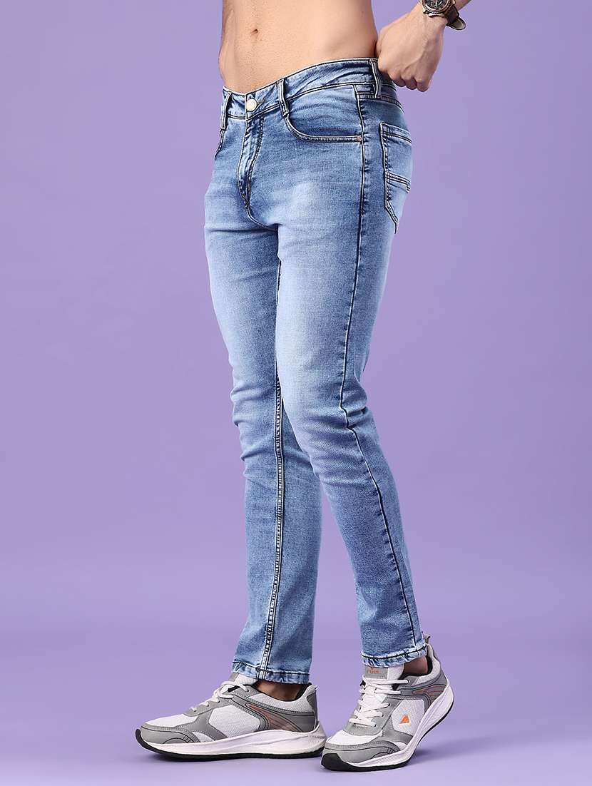 men washed mid rise skinny fit jeans - 22377739 -  Standard Image - 2