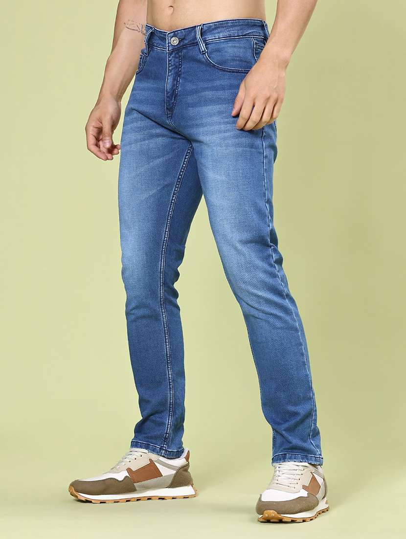 men washed mid rise slim fit jeans - 22377745 -  Standard Image - 2