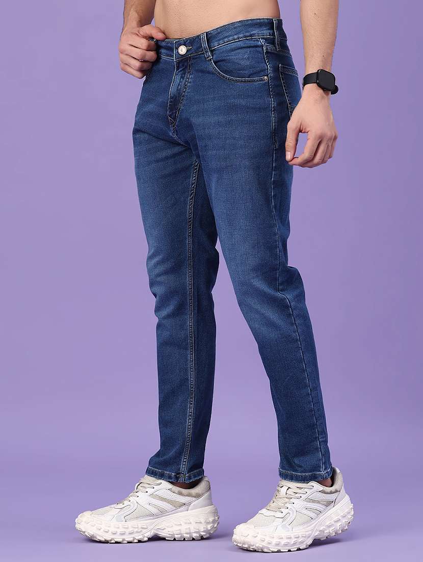 men washed mid rise slim fit jeans - 22377746 -  Standard Image - 2