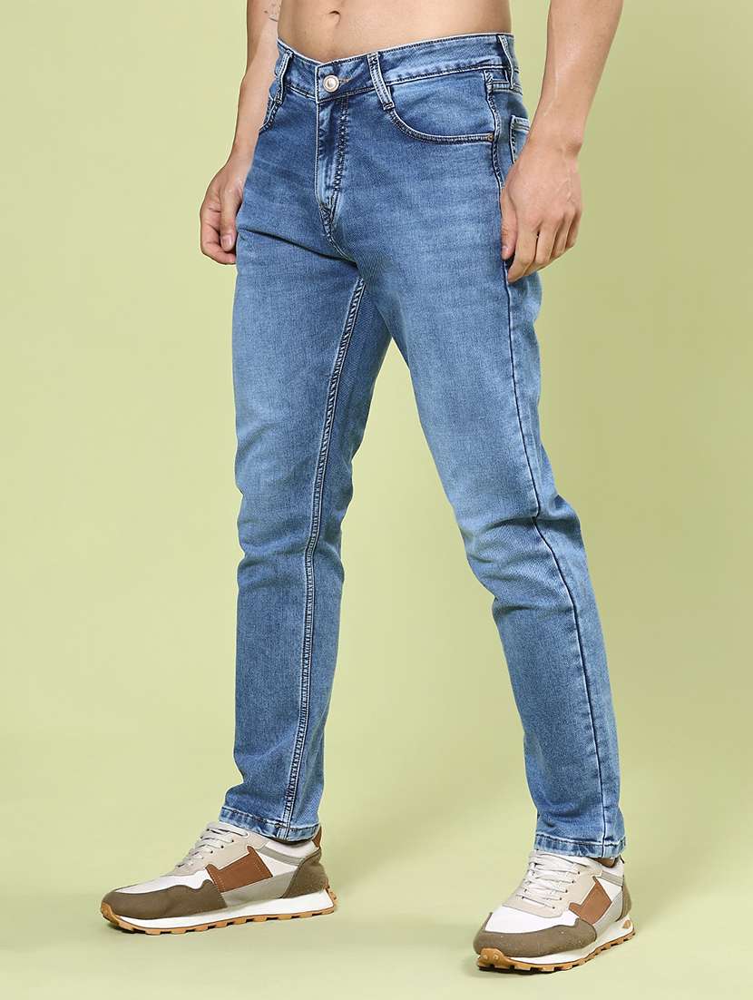 men washed mid rise slim fit jeans - 22377747 -  Standard Image - 2