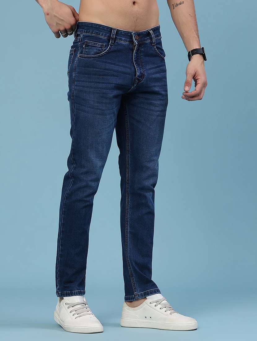 men washed mid rise slim fit jeans - 22377749 -  Standard Image - 2