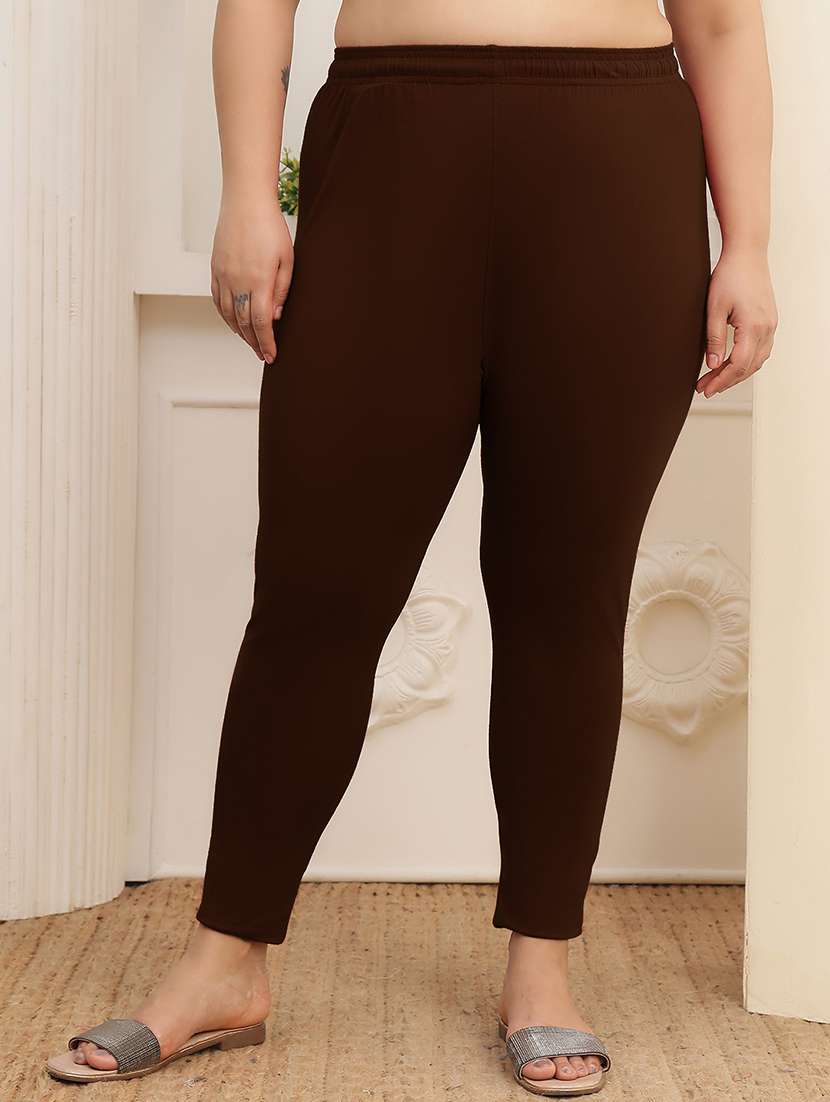 women plus size solid mid rise legging