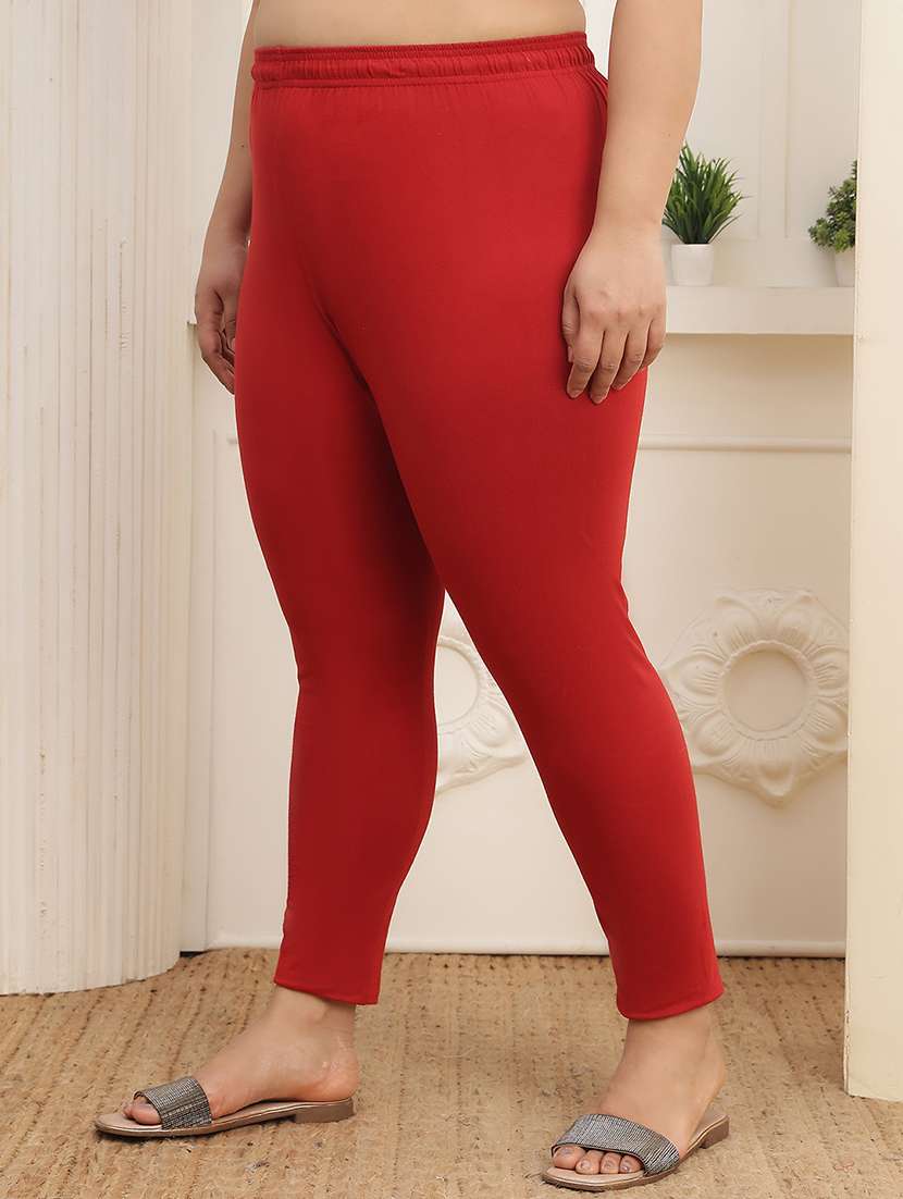 women pack of 2 plus size solid mid rise legging - 22377930 -  Standard Image - 2