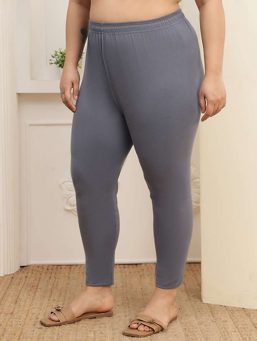 women pack of 2 plus size solid mid rise legging - 22377953 -  Standard Image - 2