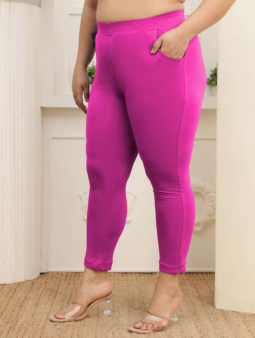 women pack of 2 plus size solid legging - 22378128 -  Standard Image - 2