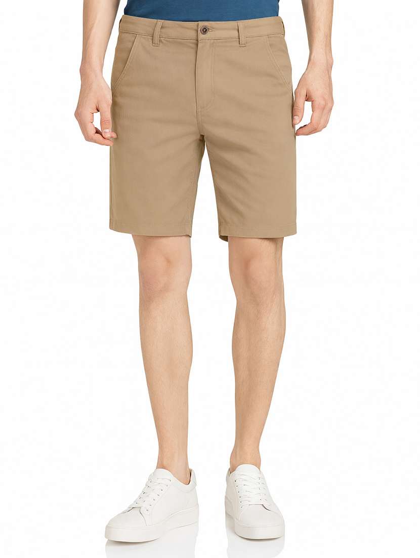 men solid mid rise regular fit shorts - 22378528 -  Standard Image - 2