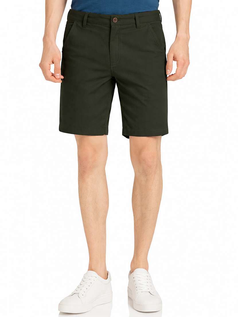 men solid mid rise regular fit shorts - 22378529 -  Standard Image - 2