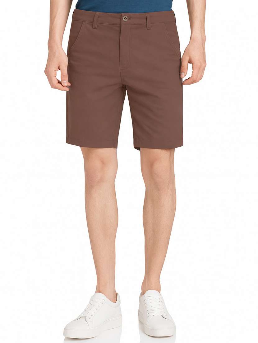 men solid mid rise regular fit shorts - 22378530 -  Standard Image - 2