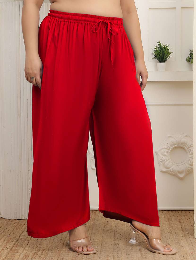 women plus size solid palazzo - 22378722 -  Standard Image - 2