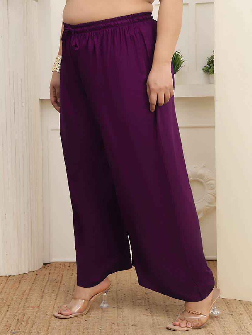 multi colored rayon palazzos - 22378770 -  Standard Image - 2