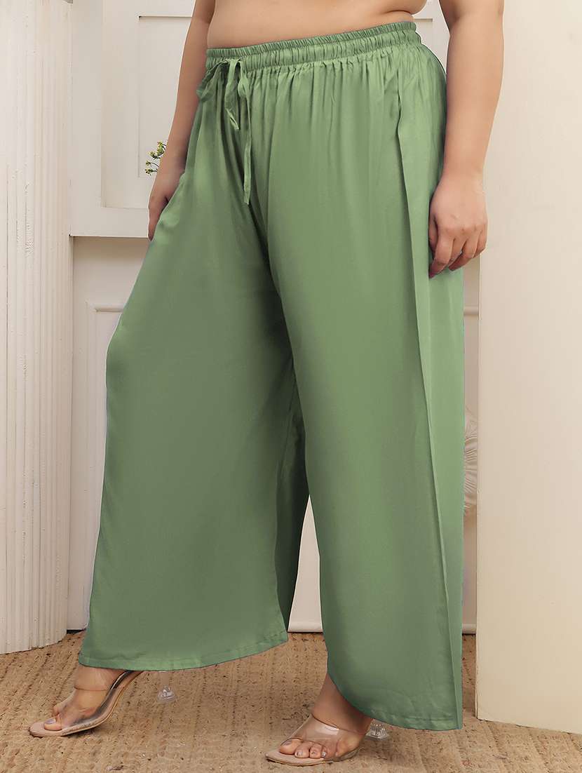 multi colored rayon palazzos - 22378848 -  Standard Image - 2