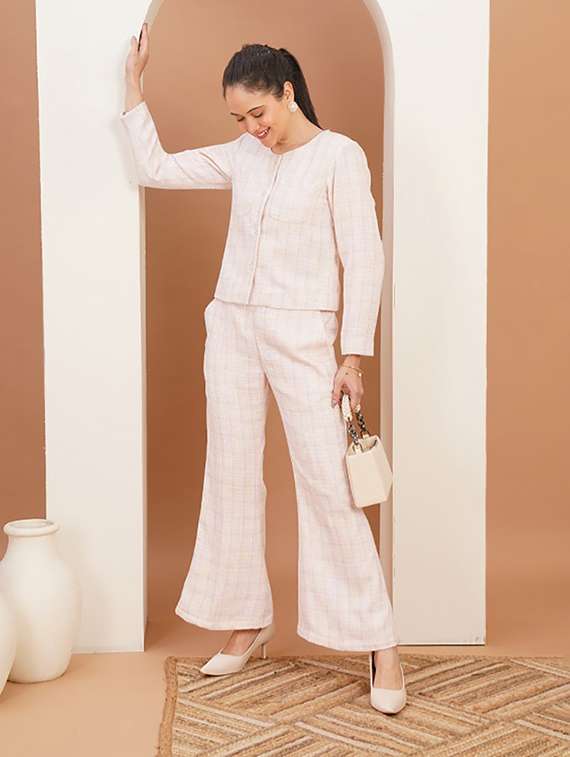 women self designed top and trouser co-ord set