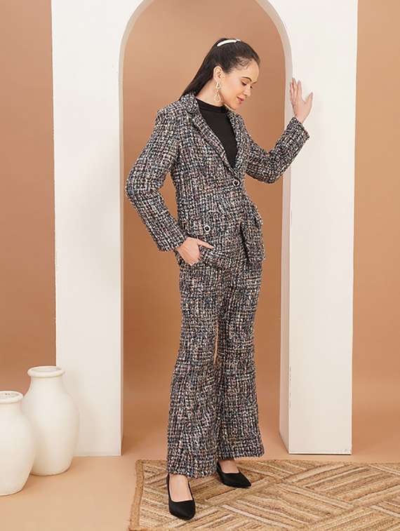 women self designed blazer and trouser co-ord set - 22379201 -  Standard Image - 2