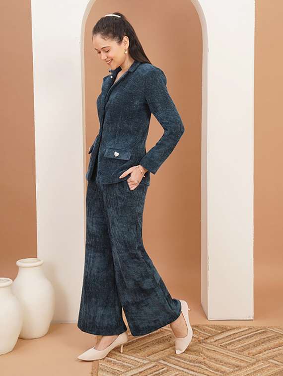 women self designed blazer and trouser co-ord set - 22379205 -  Standard Image - 2