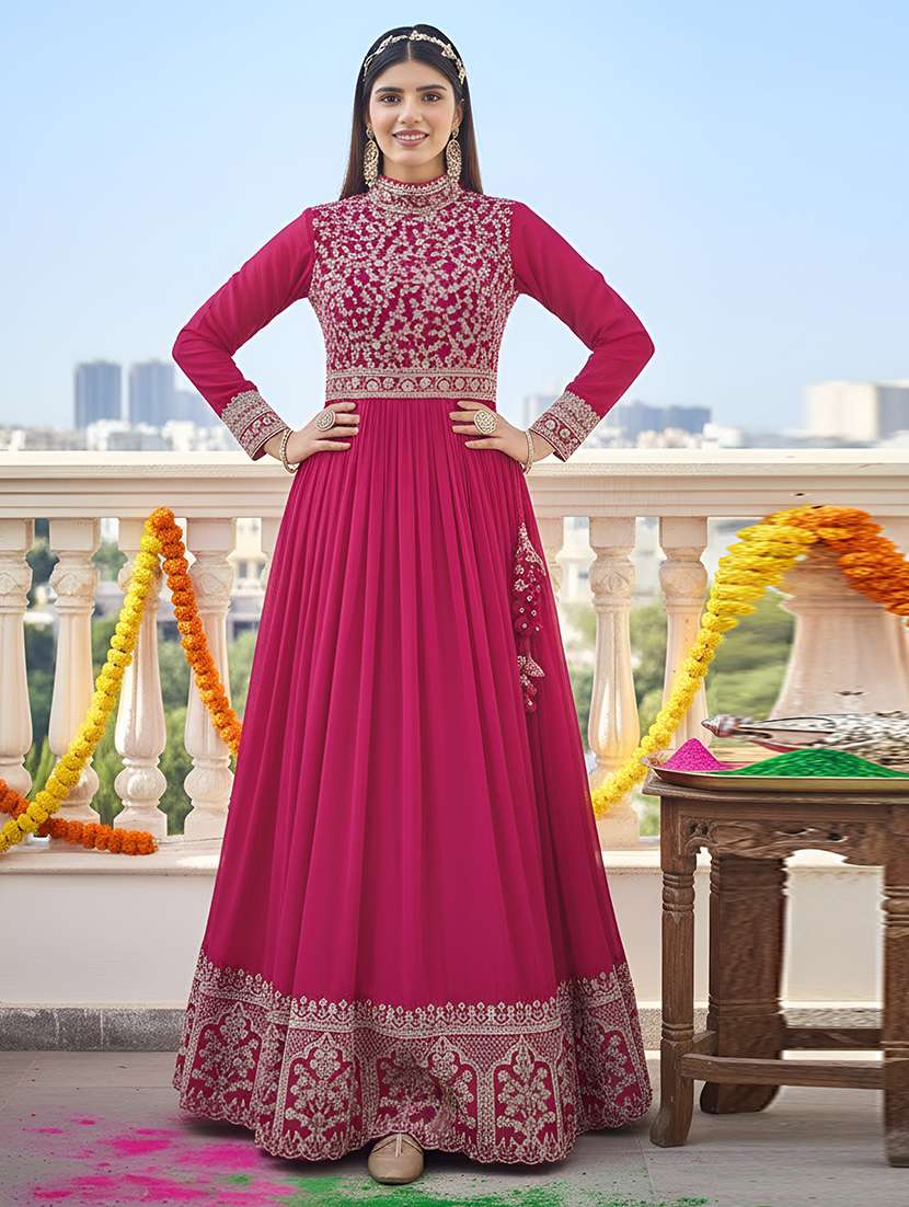 women solid with work semi-stitched suit set - 22379271 -  Standard Image - 2