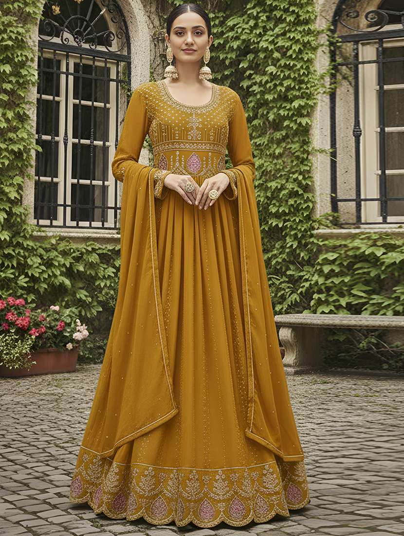 women solid with work semi-stitched suit set - 22379279 -  Standard Image - 2