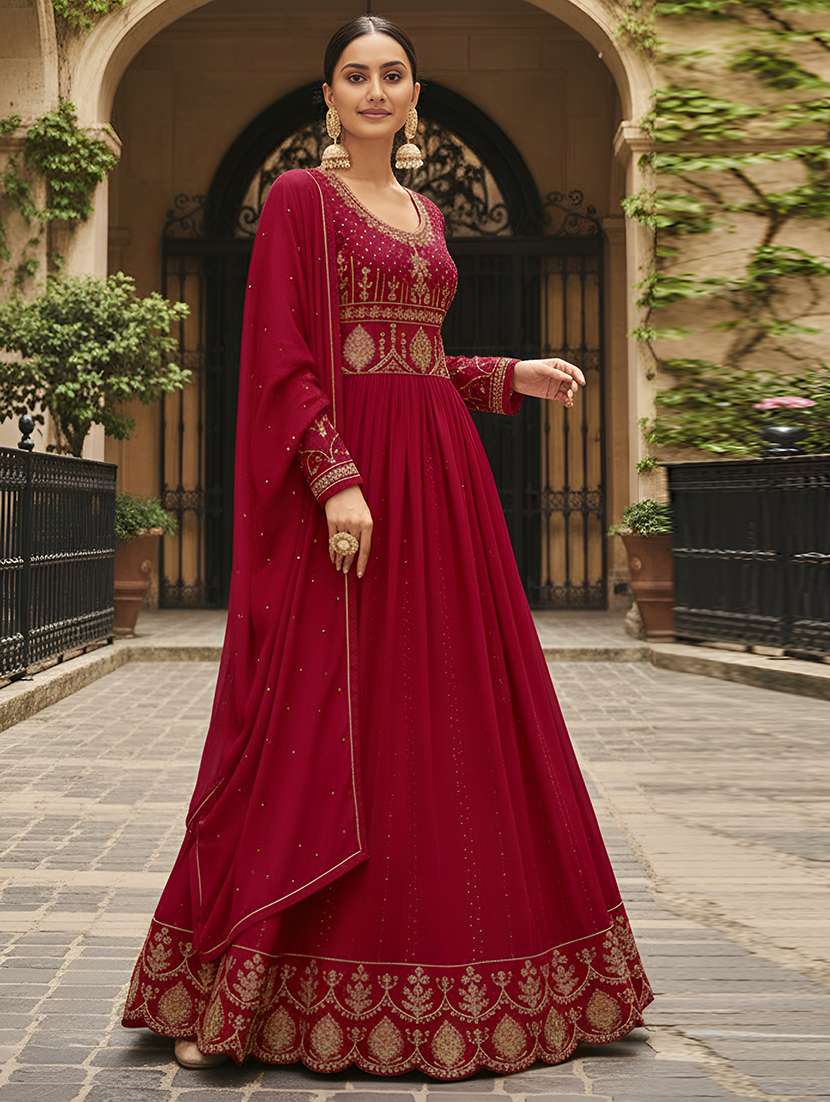 women solid with work semi-stitched suit set - 22379280 -  Standard Image - 2