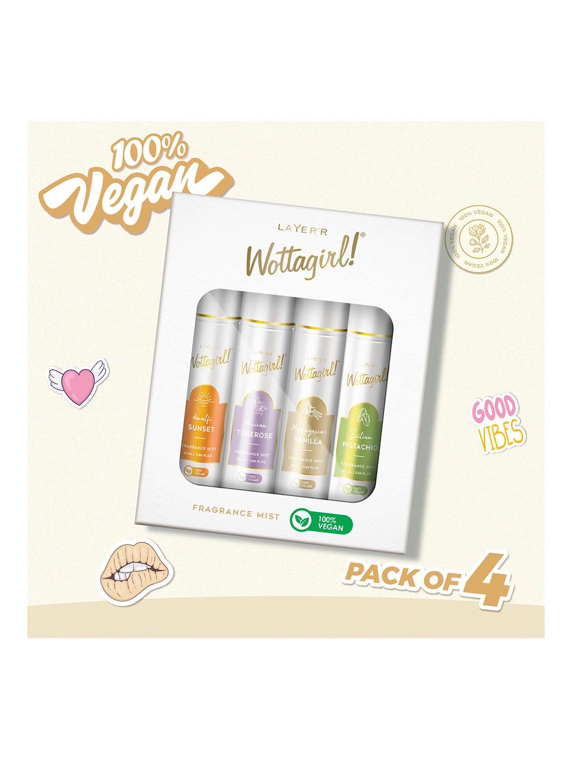 women wottagirl longlasting fragrance pack of 4 - 22379361 -  Standard Image - 2